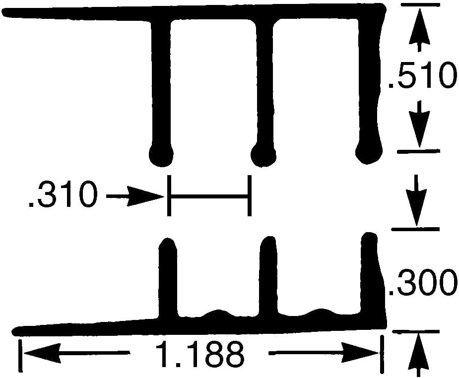 Aluminum 3-Foot Sliding Door Track Set for Glass or Wood Panels