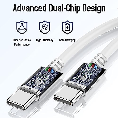 Image of 25W USB-C High Speed Charger for Samsung Super Fast Power Adapter with Type C to C 3.3 FT Cable, Galaxy M35 5G /A15 /F15 /M15 /M34 /F34 /F34 /M14 /A14 /F14 /F23 /A34 /S23 /S23 fe /S23 Ultra Cellular Phone, White