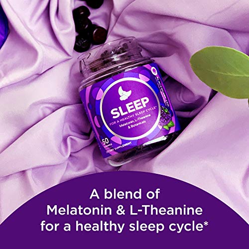 Olly Sleep Melatonin Gummy, All Natural Flavor And Colors With L Theanine, Chamomile, And Lemon Balm, 3 Mg Per Serving, 50 Count Jar With 60 Count Refill Pouch (55 Day Supply) #TOP2