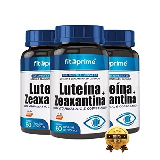 Kit 3 Luteína + Zeaxantina com Vitaminas 60 Cápsulas Fitoprime