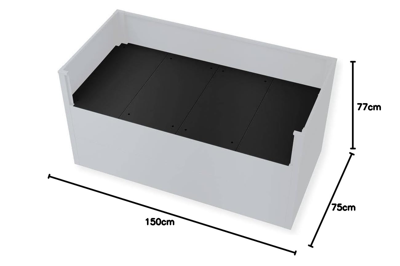 Metzler Zwischenboden für Hochbeete 150 x 75 x 77 cm – stabile Einlegeboden-Erweiterung, verzinkter Stahl, pulverbeschichtet, reduziert Erdvolumen