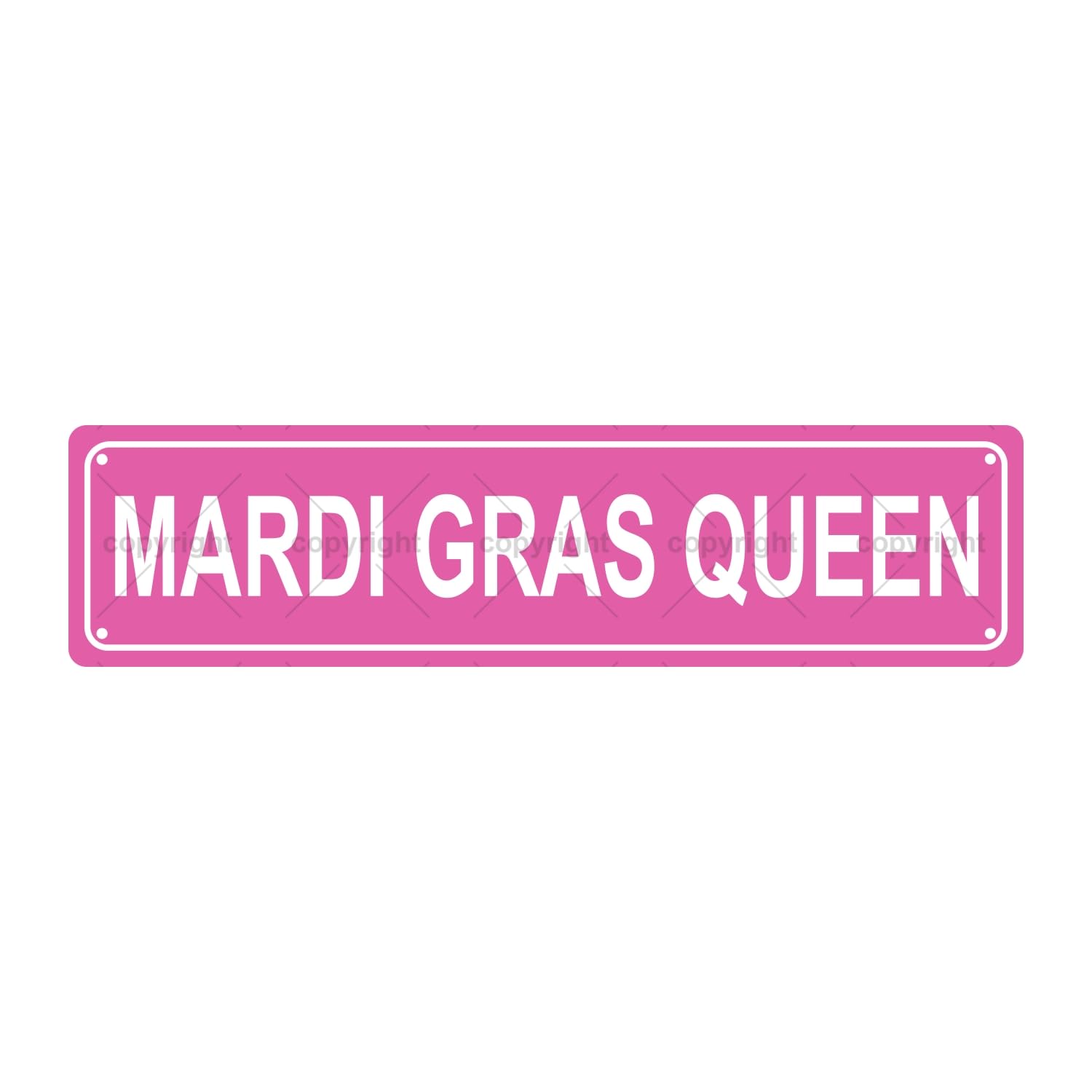 MARDI GRAS QUEEN ROYAL FAMILY MEMBERS Metal Tin Street Sign Bar Cafe Garage Cave Home Room Wall Bathroom Farmhouse Garden Porch Patio Decor, 16 x 4 Inch