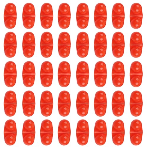 JSHANMEI Fishing Double Rattle Beads, 40pcs Catfish Rattle Bells Attractor Portable Plastic Fishing Beads Bells Tackle Accessories for Catfish Striper Bass Pompano