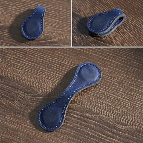 2 Pieces of Magnetic Book Holders, Magnetic Bookmarks, Magnetic Leather Bookmarks, Book Bookmarks, Magnetic Clips, Magnetic Book Holders, Double-Sided Ledger Clips (Dark Blue, Green) - Image 3