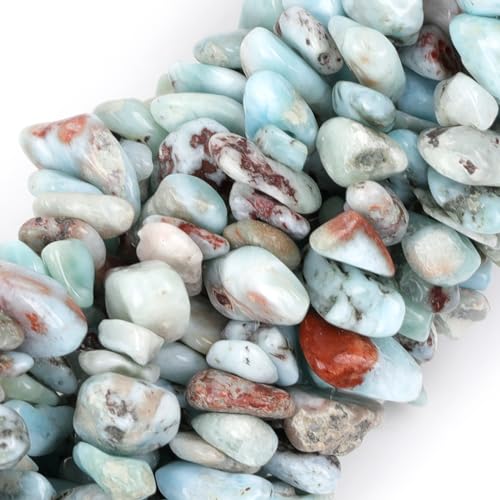 Gem-Inside Natural Larimar Stone 6-7mm Chips Beads for Jewellery Making Strand 34" Beaded Semi Precious Gemstone DIY Handmade Craft Supplies - Image 3