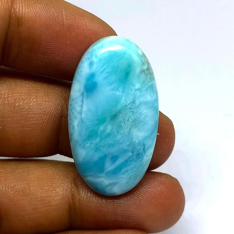 Bague en larimar à fabriquer avec ce cabochon ovale en vrac - 2