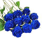 Dimensioni del fiore artificiale: il fiore di rosa finto con altezza del petalo è di 52 cm e i fiori in fiore hanno un diametro di 7 cm, 2 gruppi di 6 foglie, dimensioni simili alle vere rose, più facili da pulire, basta pulire la polvere con un pennello morbido, i fiori eterni non appassiscono mai