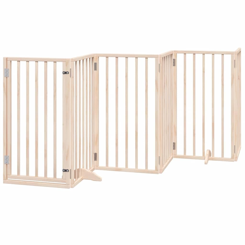vidaXL Puerta para Perros con Puerta Plegable de 6 Paneles, 300 cm,
