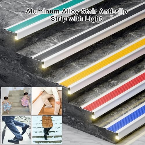 Borde LED para escalera de madera y hormigón con protector de goma de 150 cm 3
