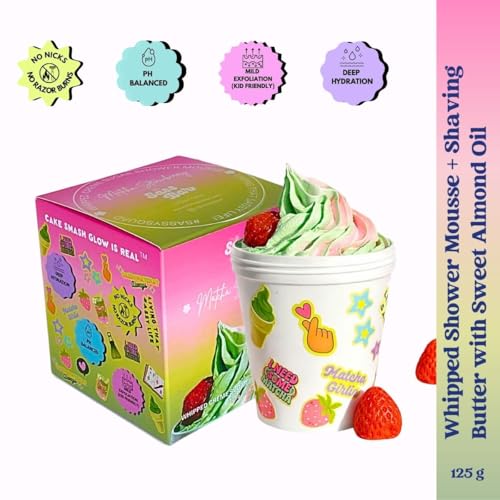 Image of Matcha Strawberry Whipped Cream Shaving Butter + Shower Mousse | Shaving Cream | Body Butter for Women