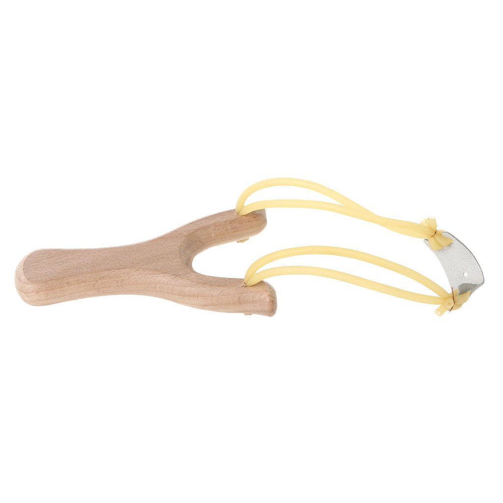 In legno naturale con elastico per caccia all'aperto, giochi sportivi, faggio+gomma