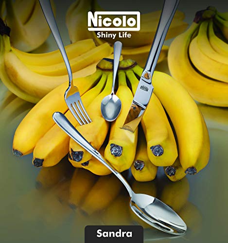 Nicolo set di posate Sandra, 4 pezzi, acciaio INOX...
