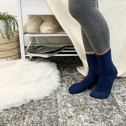 Image of Cuddl Duds Women Super Soft Multicolor Easy Care Crew Boot Socks 4 Pair