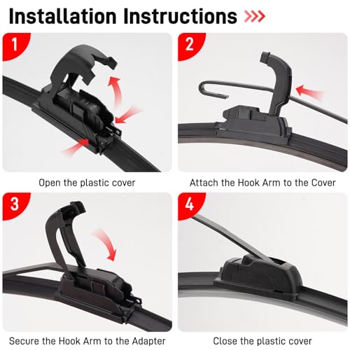 Image of JERBOR UTV Electric Windshield Wiper Moto Kit Fit for Hisun Can Am RZR Ranger Defender Pro 12V 30W 16 inch Wiper Blade