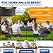 KESSER® Buffettisch Tisch klappbar Kunststoff 183x76cm Rattan Optik Campingtisch Partytisch Klapptisch Gartentisch 6 Personen Garten Terrasse & Balkon zusammenklappbar inkl. Tragegriff Anthrazit