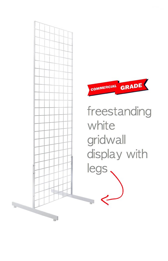 Buy Only Hangers 2' x 6' Gridwall Panel Tower with TBase Floorstanding