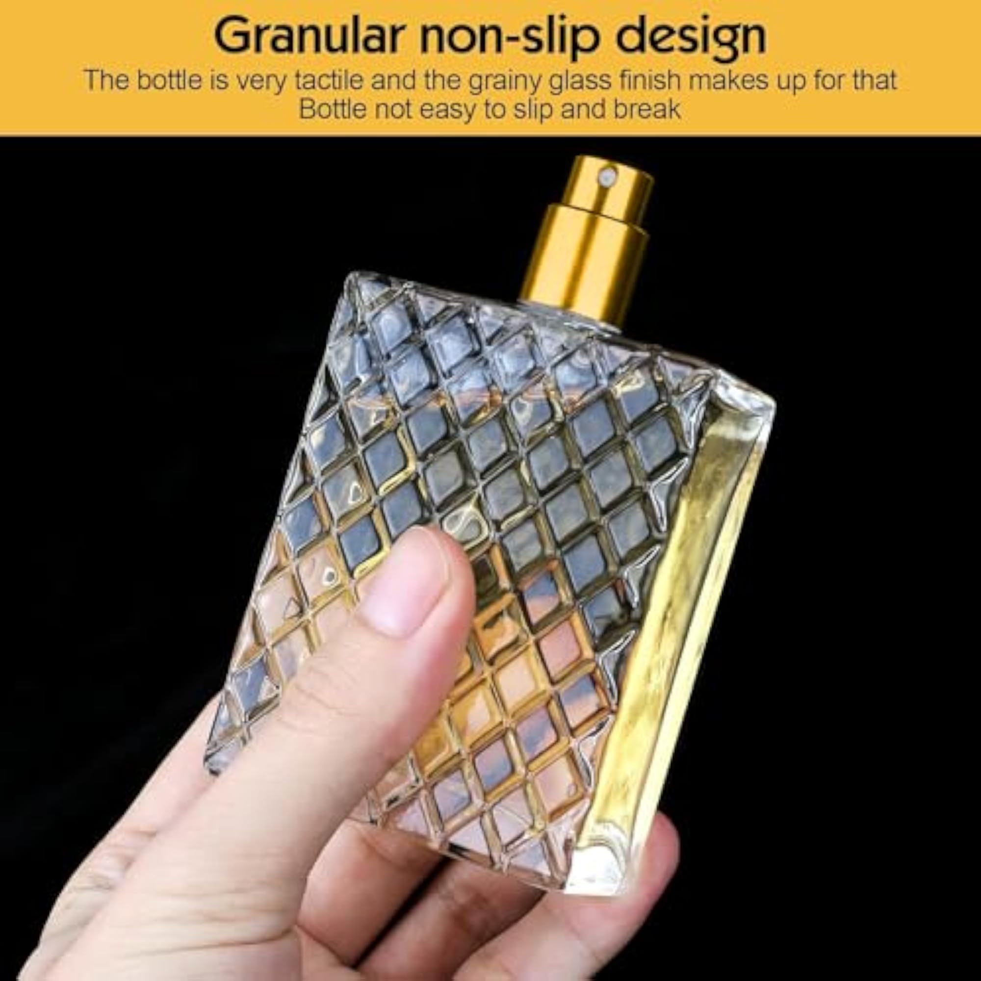 2Pcs Refillable Perfume Atomiser, Glass Travel Spray Bottle