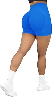 Seamless Biker Shorts for Women Butt Lifting High Waist Booty Workout Gym Shorts Running Yoga Athletic Amplify Shorts