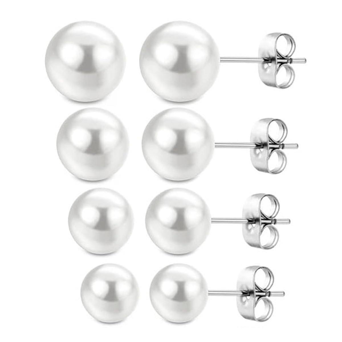 ORECCHINI PERLE AKOYA da 4 a 12 mm AAA - ORO BIANCO 18 KT