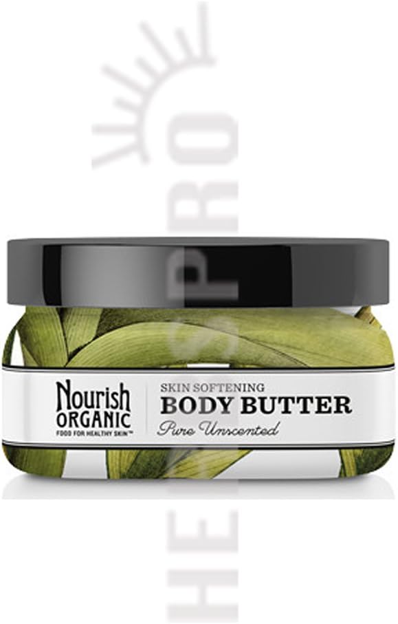 Nourish Organic | Organic Body Butter - Unscented | GMO-Free, Cruelty Free, Organic (3.6oz)
