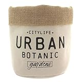  Macetero de tela para macetas, Urban Botamic, tejido de yute de algodón (18 x 16 cm de diámetro)
