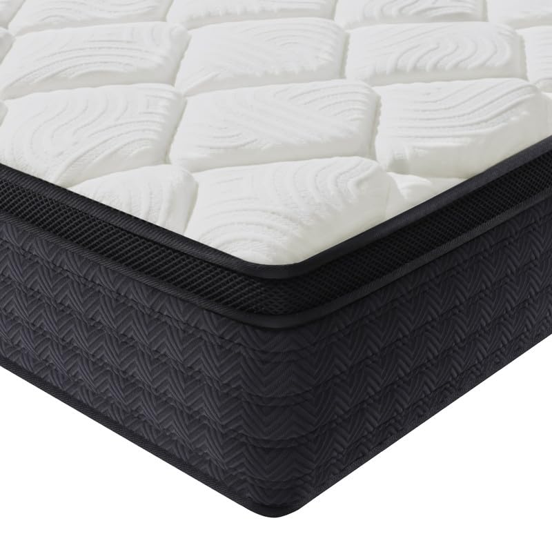 Full Size Mattress, 10 Inch Hybrid Memory Foam Full Mattress in a Box, Pressure Relief, Medium Firm, CertiPUR-US