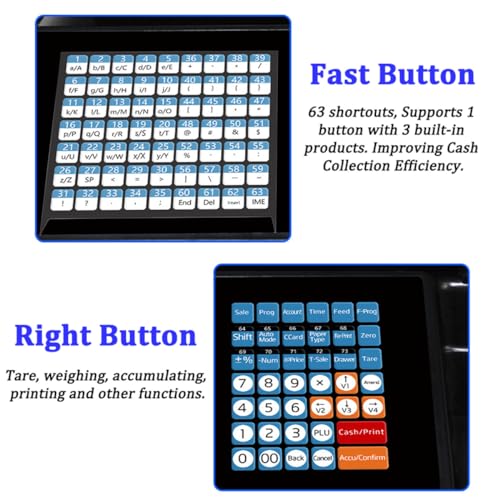 Báscula digital comercial con doble pantalla y etiqueta miniatura 4
