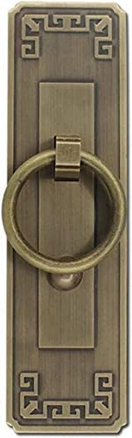 Classical Door Handle Knocker Chinese Handle Copper Antique Knocker Wooden Door Handle Door Window Handle Door Lock Furniture Handles Closet Door Handle (J)