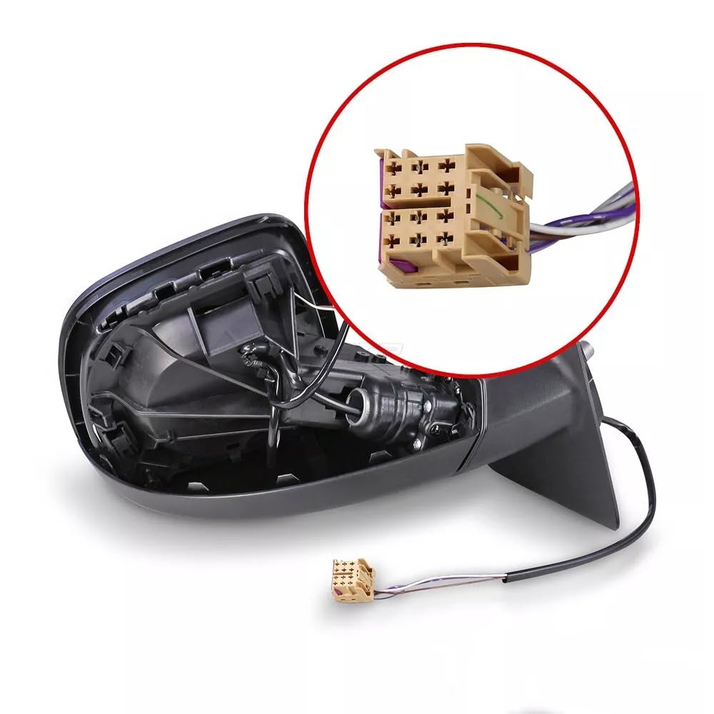 HEYOUTH Retrovisores Exteriores Eléctricos Eléctricos,Espejos Laterales Completos con Cristal Calefactado Convexo,para VW Transporter T6 2015-2024 (derecha)