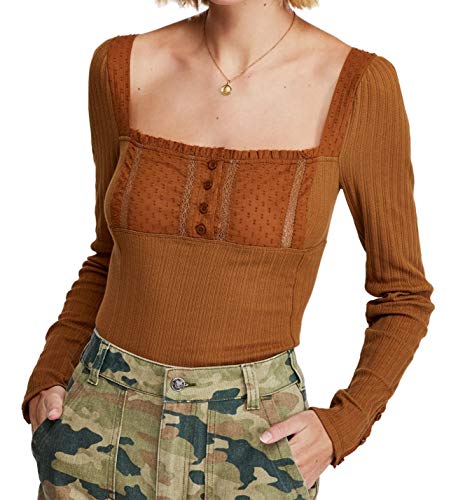 Crop top coton col carré Free People haut court mode été femme