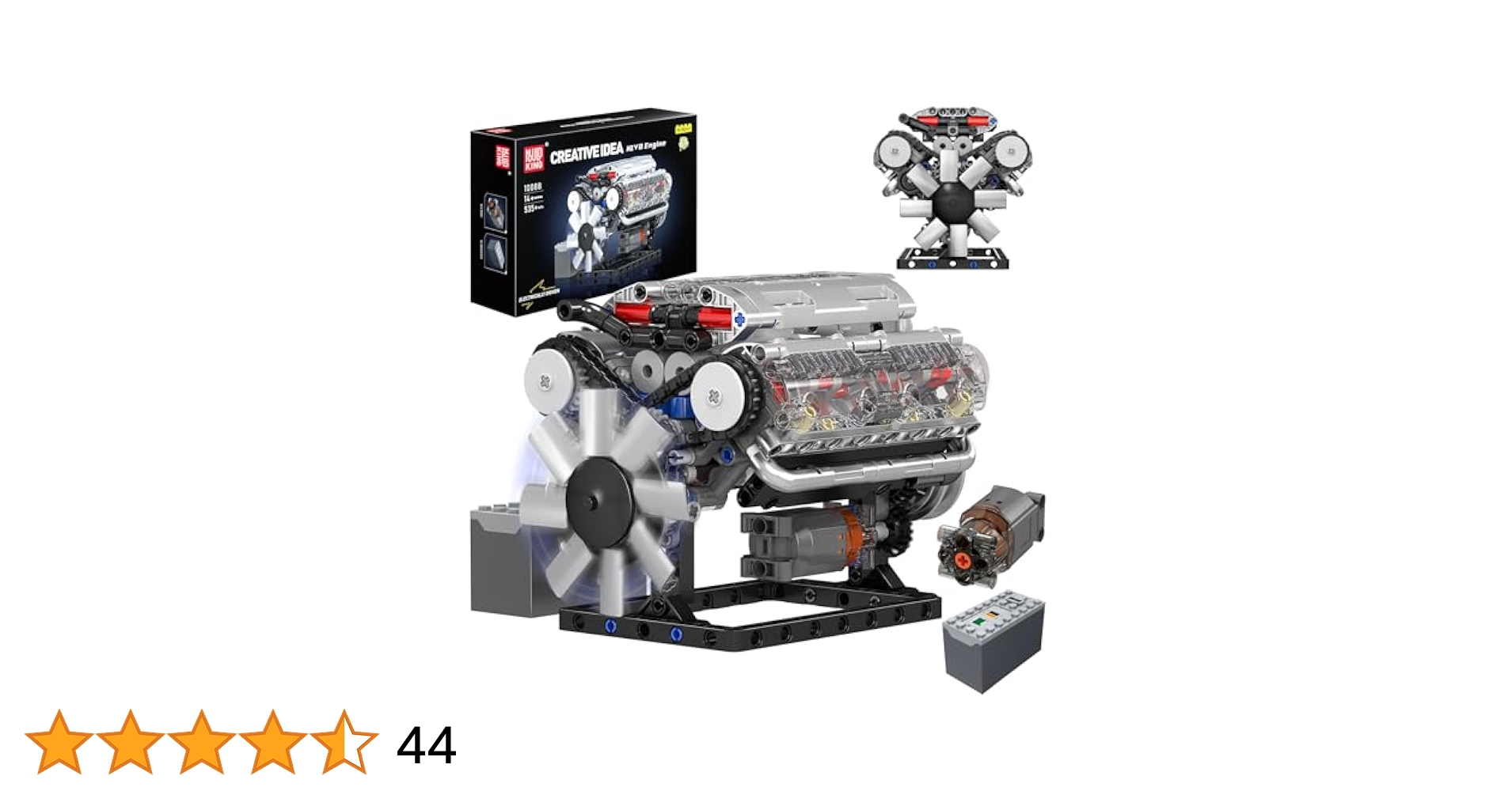 Amazon.com: Mould King Visible V-8 Engine Building Blocks V8