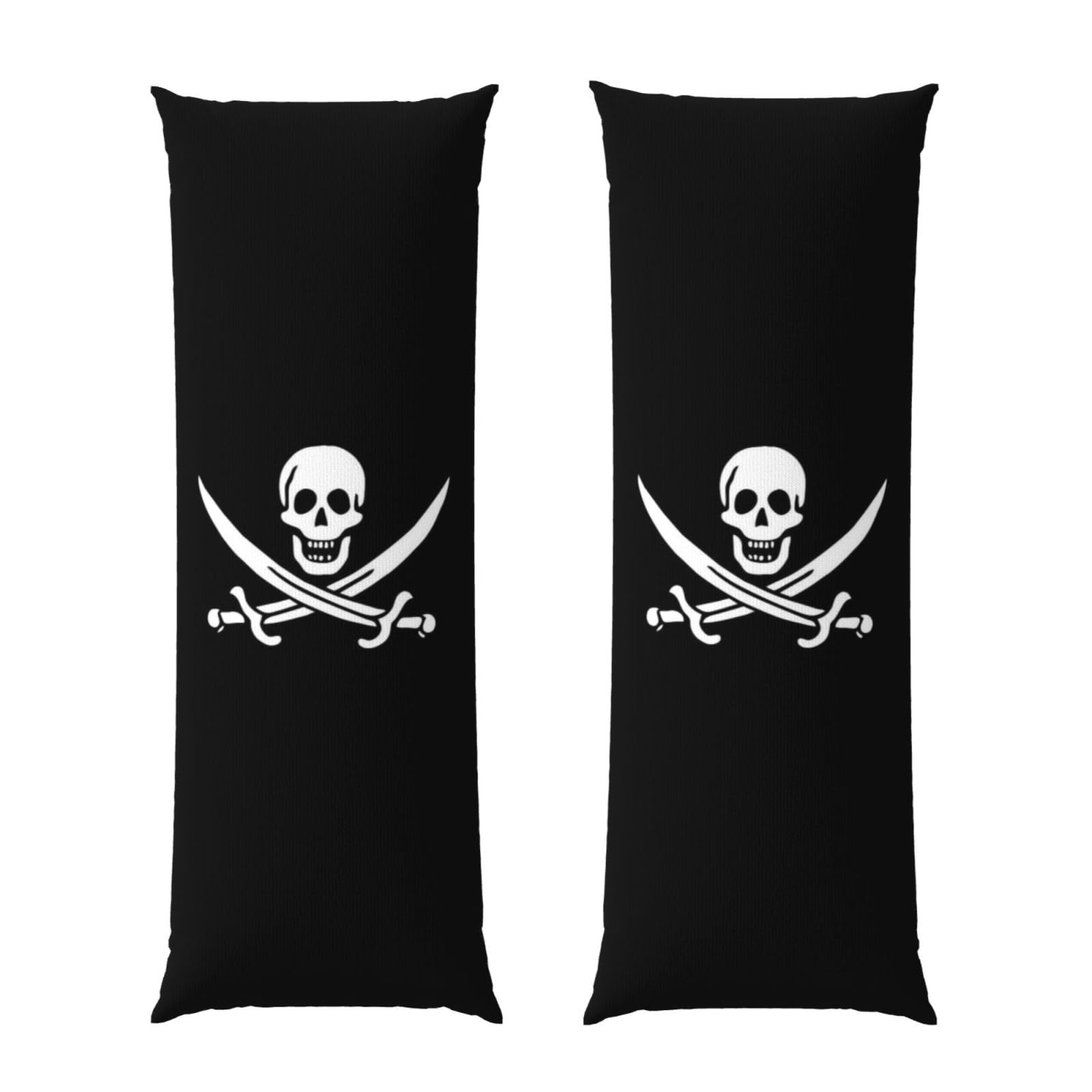 Taie d'oreiller pirate 50x137 cm rectangulaire avec motif imprimé flibustier