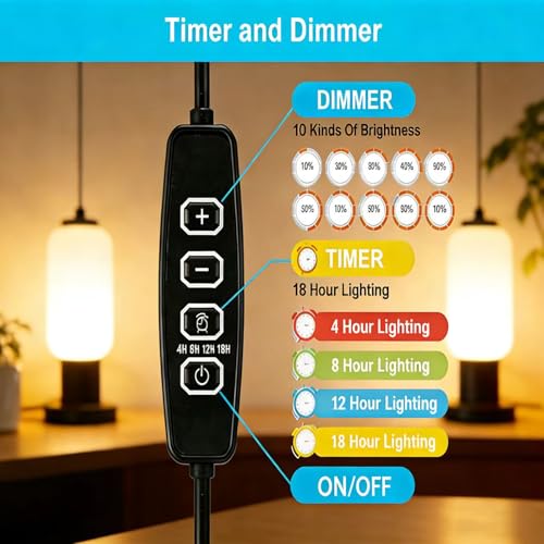 Image of Carefree Fish Aquarium LED Light USB 5V2A RGBW 5730 Timmer 5~25Gal Fish Tank Clip Light 10 Brightness Levels 15W with USB Port (Include UL Certification Power Adapter)