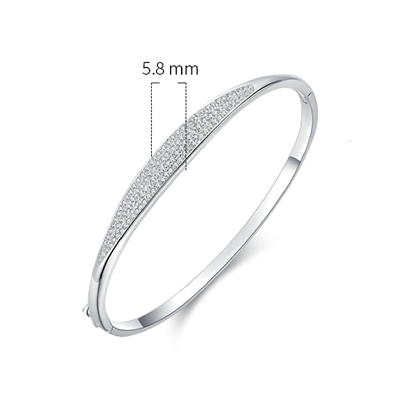 Pulsera de platino 950 para mujer, 54-60 mm de diámetro, geometría