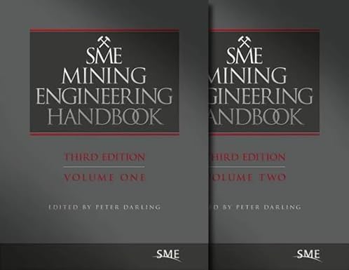 SME Mining Engineering Handbook, Two Volume Set, Third Edition