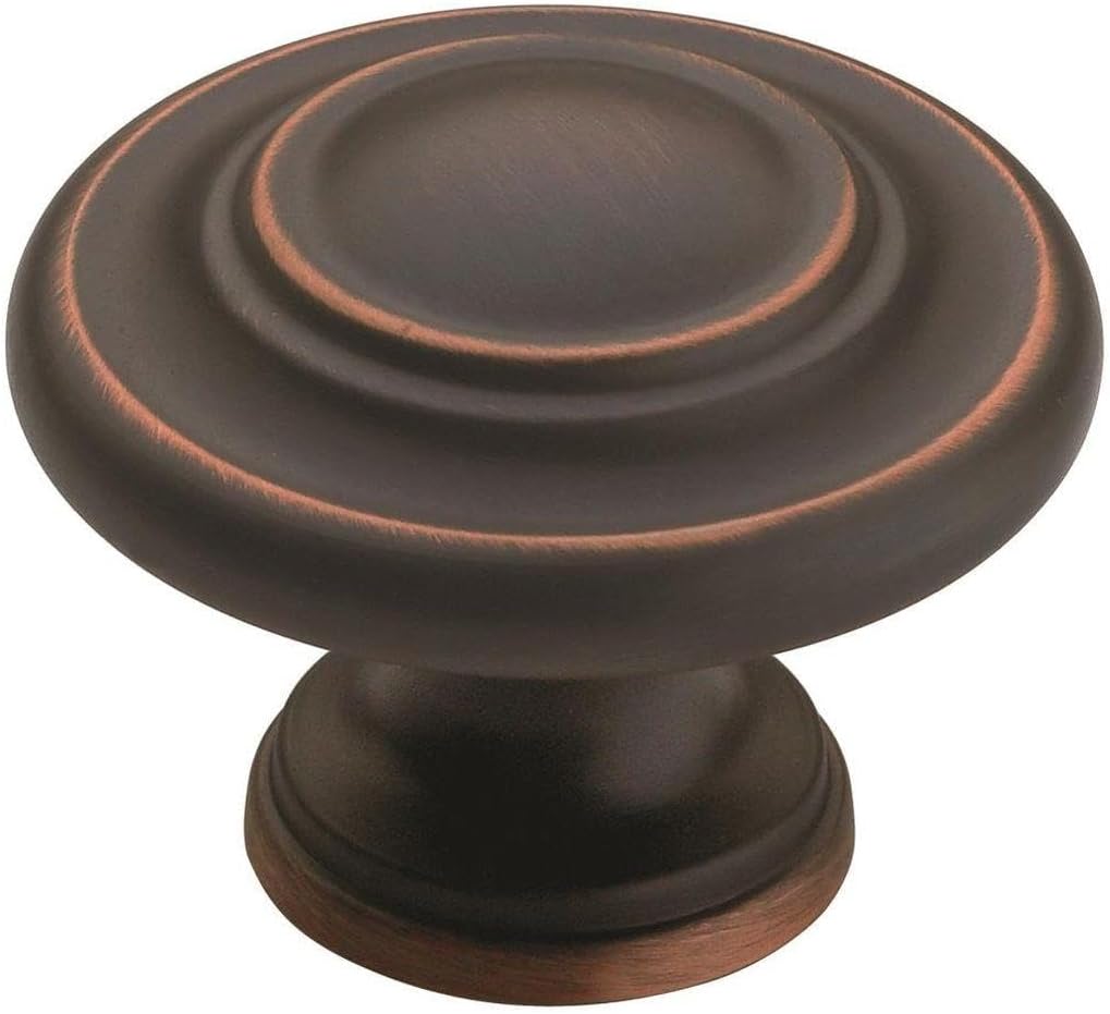 Amerock Inspirations 1-5/16 inch (33mm) Diameter Champagne Bronze Cabinet Knob - 25 Pack