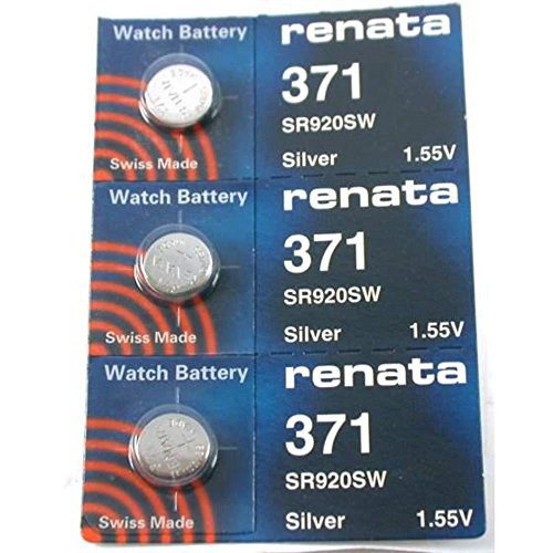 Pilas para reloj Renata #371 3 unidades miniatura 1