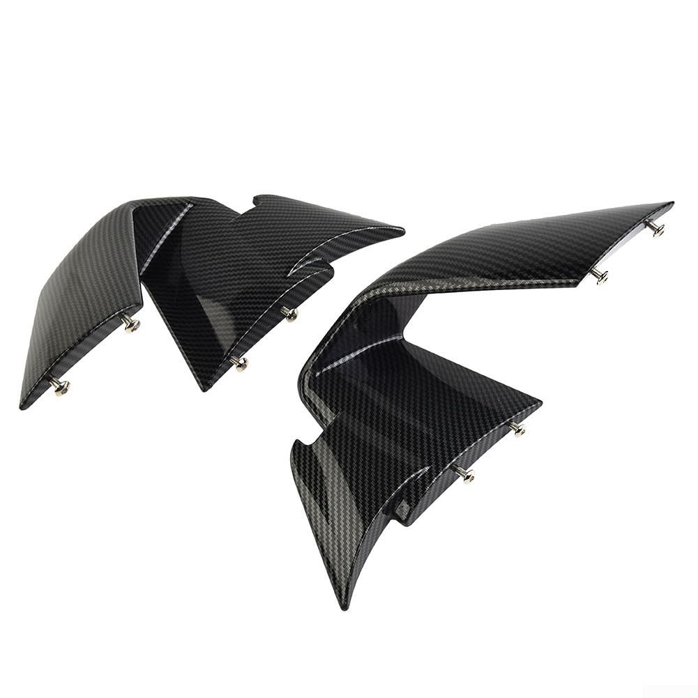 Carbon Fiber Front Spoiler Fixed Wind Winglets Kit for S1000RR M1000RR 2019-2022, ABS Plastic Motorcycle Bodywork Aerodynamics Downforce Wings Fairing