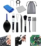 12Pcs Tastatur Reinigungsset, PC Reinigung, Handy Reinigung, Laptop Reinigungs Kit,Kamera Reinigungsset mit Pinsel, Blasebalg, Mikrofasertücher für Tastatur Laptop PC Motherboards Leiterplatte