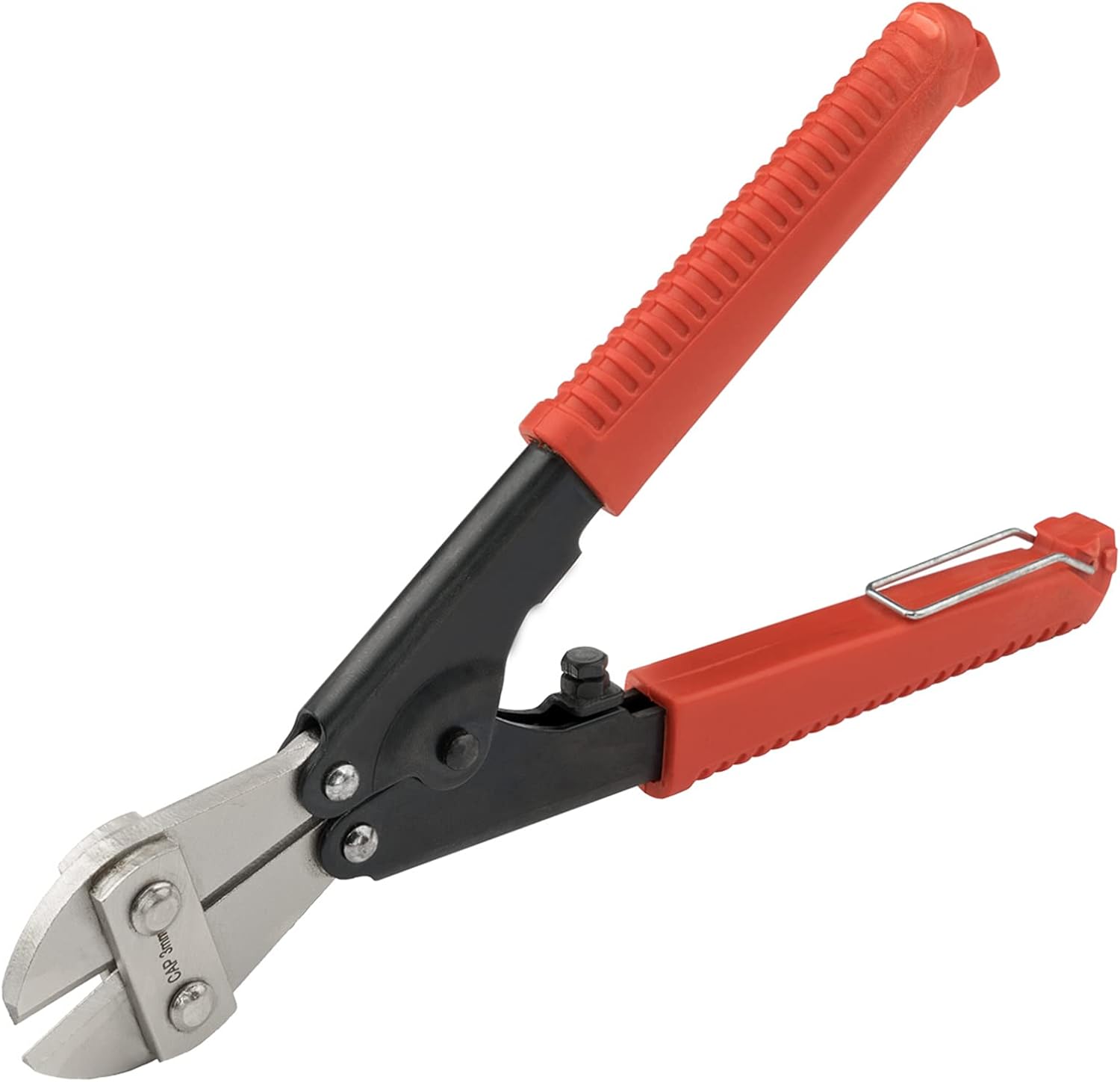 MAXPOWER Mini Bolt Cutter 8 Inch, Multi-Functional Portable Bolt Cutter with PVC Ergonomic Grip Handle, Safety Lock, for Wires, Bolts, Threaded Rods with 3mm Cutting Diameter