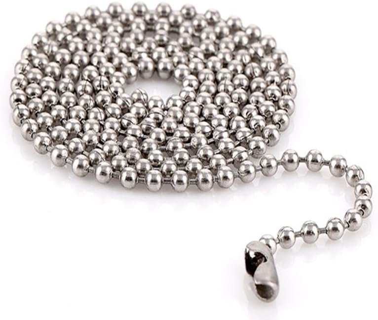 SagaSave 10 Pcs Stainless Steel Ball Chain with Connector Adjustable for Decoration DIY Craft Body Chain Harness Clothes Accessories Easy to Use