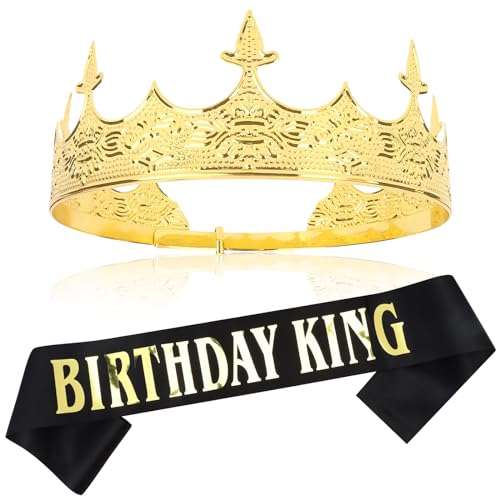 Semato Birthday Crown and Sash Kit - Decorations and Gifts for Him