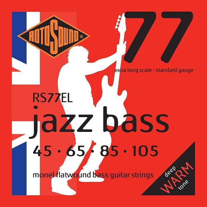 Rotosound RS77EL Monel Flatwound Extra Long Bass Guitar Strings (45 65 85 105)