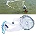 Telescopic Shrimp Net Throwing Net, 360cm Fishing Cast Net Foldable Easy Use Nylon Equipment for Crayfish and Crab Catching