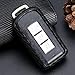 Xotic Tech Carbon Fiber Pattern Soft Silicone Key Fob Cover Compatible with Mitsubishi Lancer Evolution