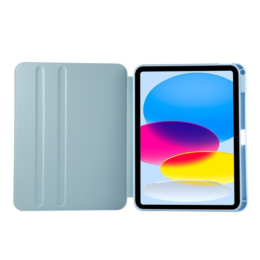 Generic Custodia compatibile con iPad Air 10.9 4a / 5a generazione (colore: beige) custodia girevole intelligente antiurto supporto in pelle flip cover