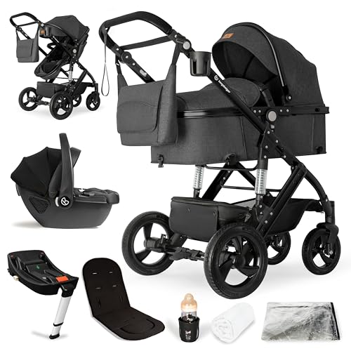 Bergsteiger Nizza 3 in 1 Kinderwagen, Kombikinderwagen Komplettset,...