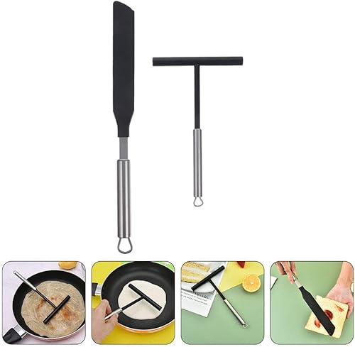 Miniatura 9 de Luxshiny 1 Unidades Pancake Fruit Tool Pancake Spreader Crepe Espátula para el hogar Escobilla para el hogar Horno de pizza Crepé Herramienta para