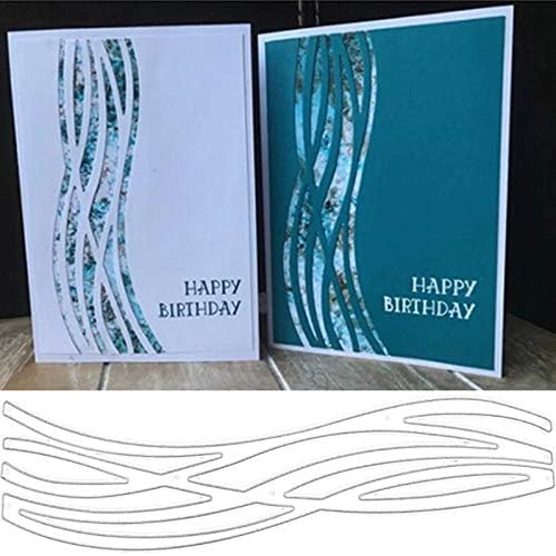 DIY Scrapbooking Artist Wavy line Border Cutting Dies, Metal Cutting Dies Stencils Handcraft Embossing Die Stencil for DIY Scrapbooking Album Card Decorative