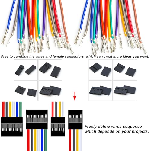 Cable precrimpado Dupont 2.54mm hembra a hembra 50cm miniatura 3